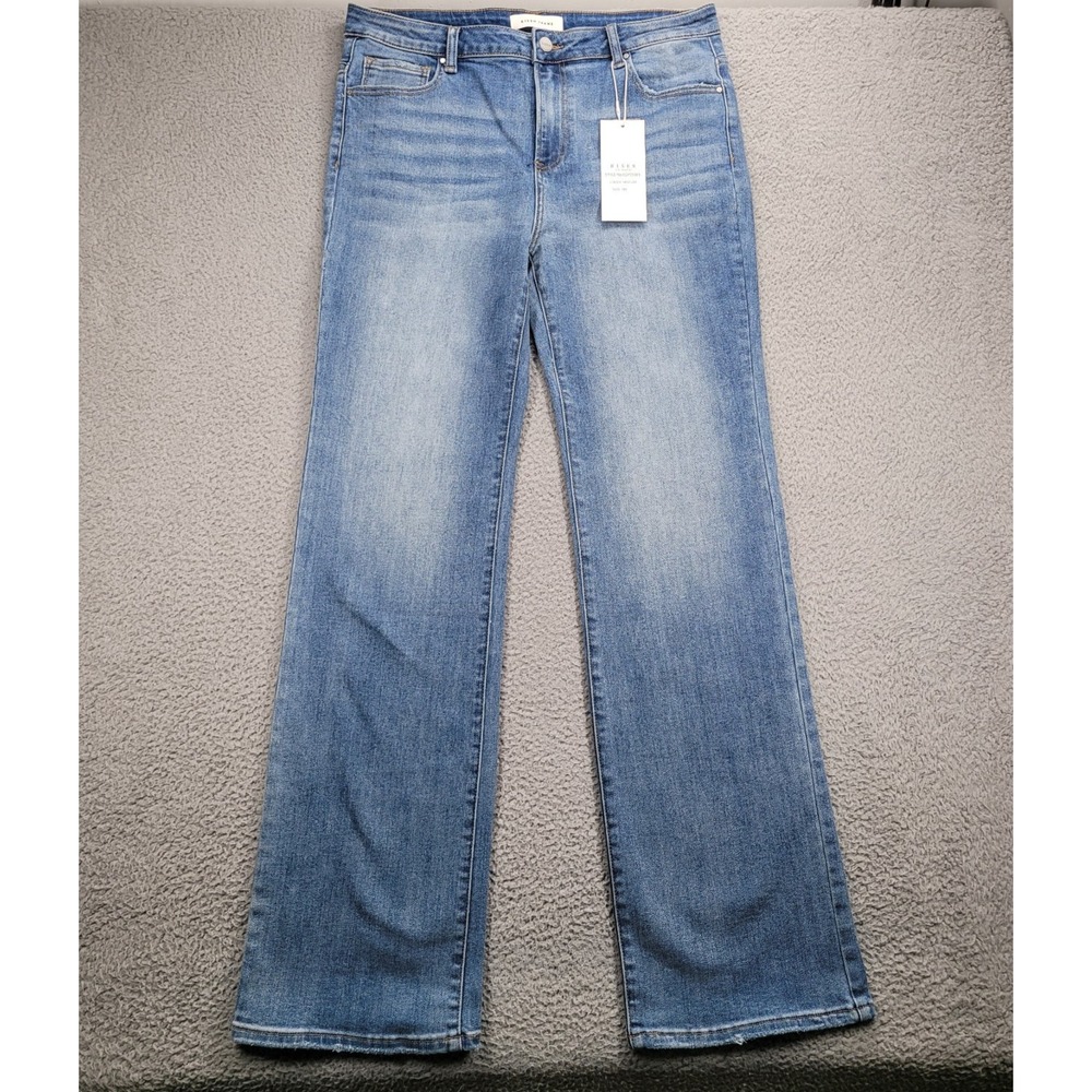 RISEN Jeans Size 1XL Mid Rise Straight Leg Medium Wash Denim 36x35 NEW - Picture 2 of 16
